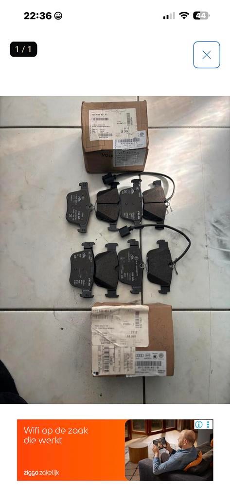 Audi RS3 Remblokken set voor Volkswagen/Audi RS3, Auto-onderdelen, Remmen en Aandrijving, Ophalen of Verzenden, Nieuw, Volkswagen