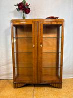 Gratis verzending! Elegante vintage Art Deco vitrinekast1930, -, Glas, 100 tot 150 cm, -
