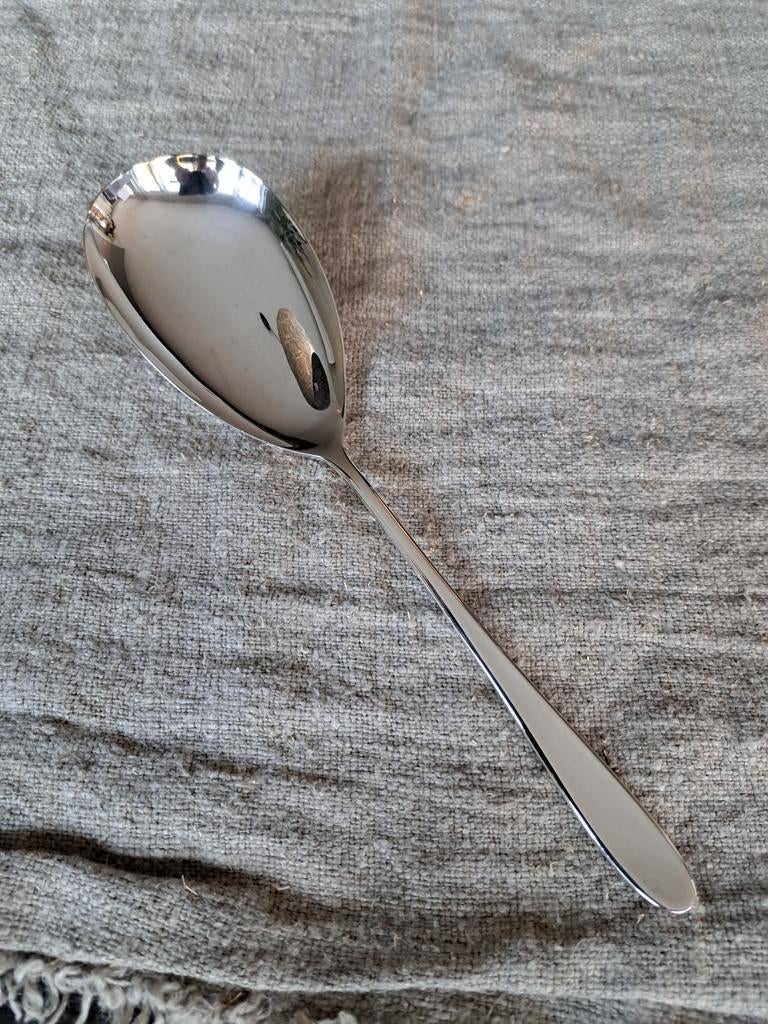 Gero Zilvium rijstlepel, Ophalen of Verzenden, Gebruikt, Zilver, Los bestek