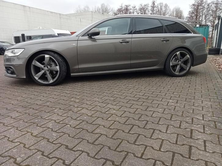 AUDI A6 COMBI S LINE AUTOMAAT 3.0 TDI ZEER GOED ONDERHOUDEN, Auto's, Audi, Bedrijf, A6, ABS, Achteruitrijcamera, Adaptieve lichten