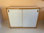 Schilte vintage schoolkast / commode met schuifdeuren, Ophalen, Gebruikt
