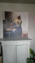 2 Canvas schilderijen: Het Melkmeisje & Meisje met de Parel, Ophalen of Verzenden