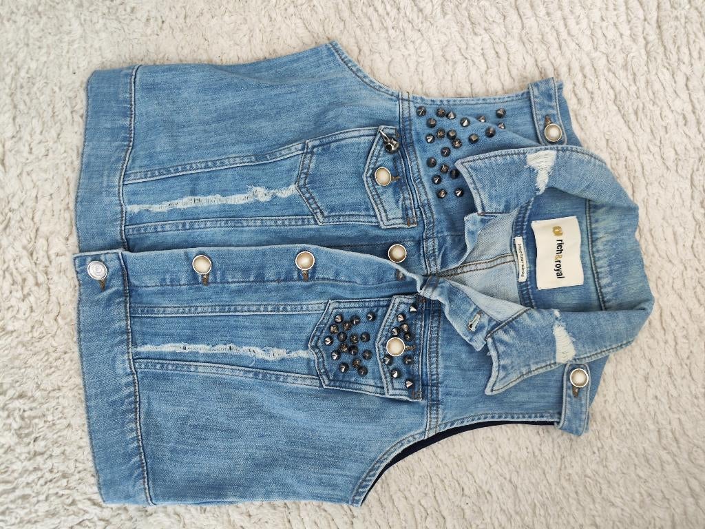 denim vest, Blauw, Ophalen of Verzenden, Zo goed als nieuw, Rich&royal
