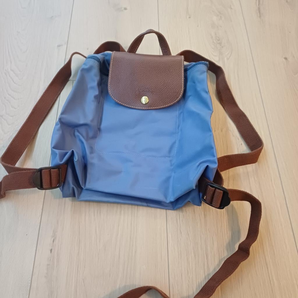 Longchamp Le Pliage rugzak M lila, Sieraden, Tassen en Uiterlijk, Tassen | Damestassen, Ophalen, Gebruikt, Paars, Handtas
