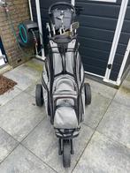 Complete golf uitrusting met inklapbare trolly one button, Sport en Fitness, Golf, Ophalen of Verzenden, Zo goed als nieuw, Set