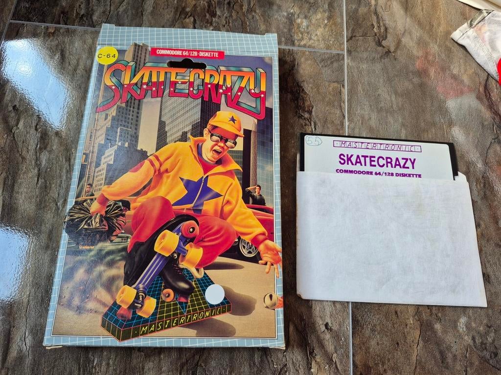 Commodore 64 C64 Origineel Disk Spel Skate Crazy Big Box, Ophalen of Verzenden