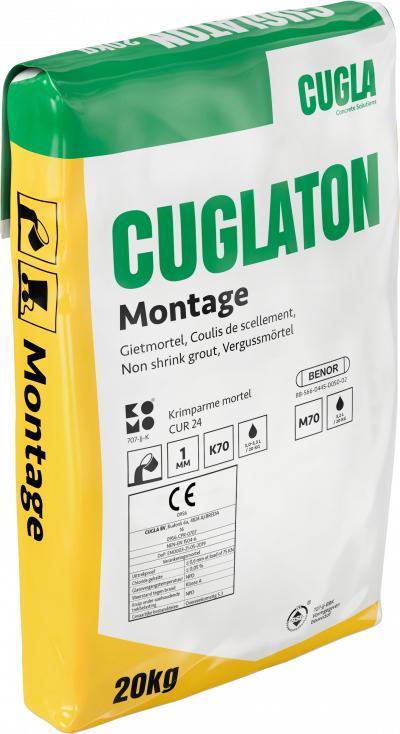 CUGLATON Montage Gietmortel - 20kg, Doe-het-zelf en Verbouw, Overige Doe-het-zelf en Verbouw, Nieuw, Ophalen of Verzenden