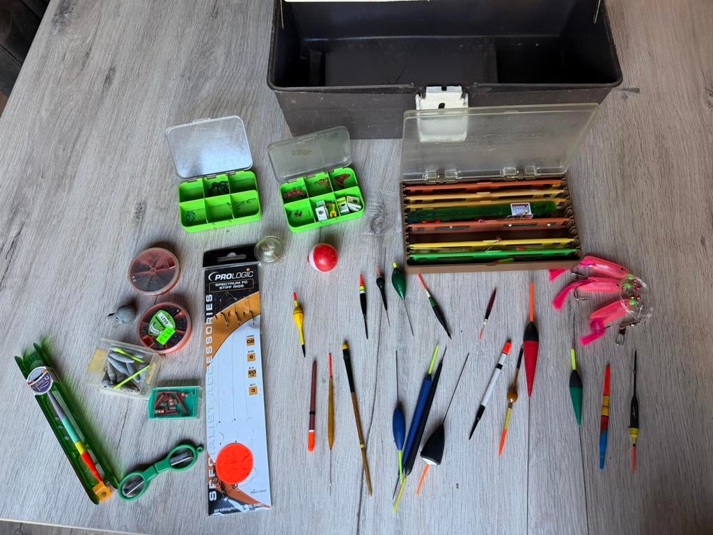 Complete Vintage Viskoffer -Albatros, Shakespeare, Prologic), Watersport en Boten, Hengelsport | Witvissen, Ophalen of Verzenden