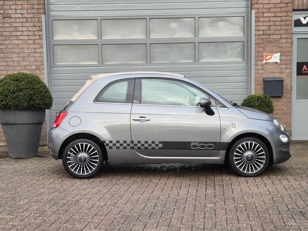 Fiat 500C 0.9 TwinAir Turbo Lounge Cabrio Cruise-Control, Auto's, Stof, Gebruikt, Cabriolet, Origineel Nederlands
