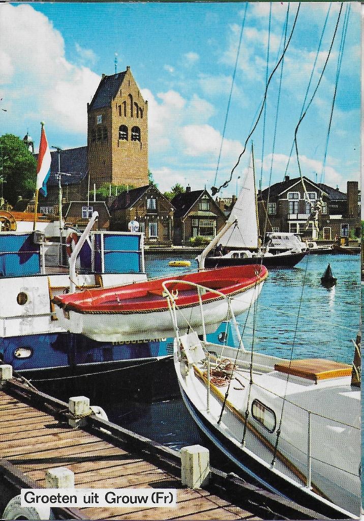 Grouw gelopen ansichtkaart ( 1070 ), Ophalen of Verzenden, 1980 tot heden, Gelopen