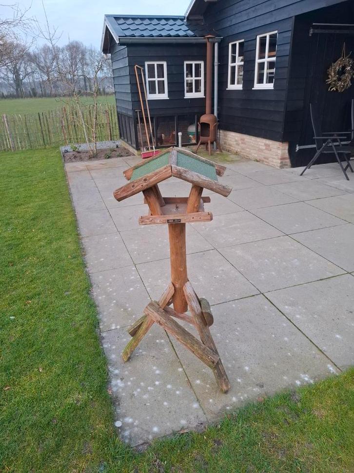Houten voederhuisje voor vogels, Tuin en Terras, Vogelhuisjes en Vogelbaden, Gebruikt, Ophalen
