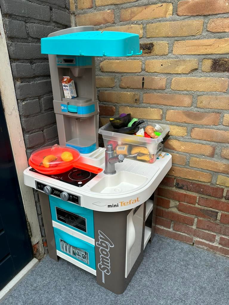 Kinderkeuken Smoby Tefal – Goede staat + accessoires, Ophalen of Verzenden, Zo goed als nieuw