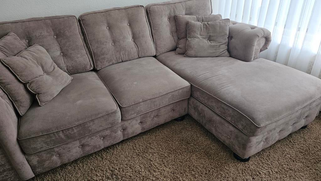 mooie lounge bank van urban sofa. Kleur taupe, Ophalen of Verzenden, Zo goed als nieuw