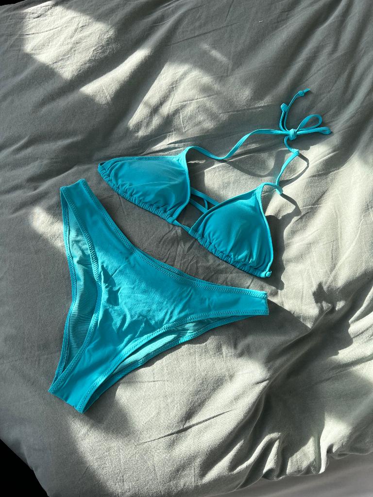 Fel blauwe bikini hm NIEUW maat 40, H&M, Blauw, Ophalen of Verzenden, Zo goed als nieuw