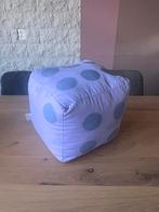 Groot HEMA dobbelsteen kussen / poef - Lila, uitwasbaar, Ophalen of Verzenden, Gebruikt, Vierkant, Stof