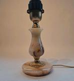Vintage Zachtroze Onyx Lampvoet, Huis en Inrichting, Lampen | Tafellampen, Ophalen of Verzenden, Zo goed als nieuw, Minder dan 50 cm