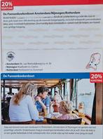 De Pannenkoekenboot Amsterdam/Nijmegen/Rotterdam 20% korting, Drie personen of meer, Kortingsbon