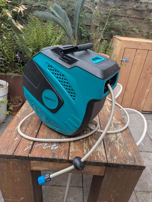Tuinslang 35m met haspel, Tuin en Terras, Tuinslangen, Gebruikt, Tuinslang, Ophalen of Verzenden