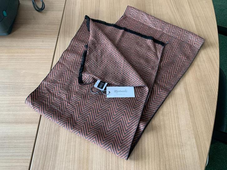 Michaelis Sjaal Grijs-Oranje Gewoven Viscose (nieuw), Kleding | Heren, Mutsen, Sjaals en Handschoenen, Nieuw, Sjaal, Overige maten