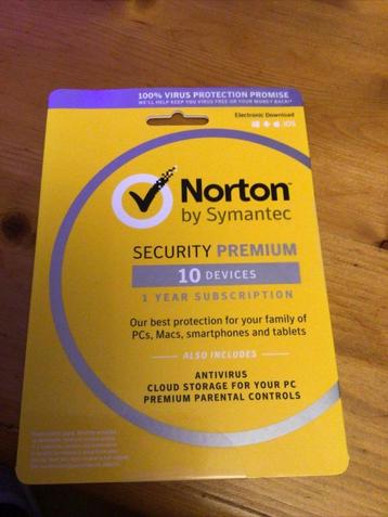 Norton 360 Security PREMIUM 2025+VPN - 10 Apparaten - 1 Jaar beschikbaar voor biedingen