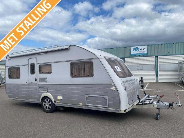 Kip Hyline 53 TDB bj 2004 voortent luifel mover airco, Caravans en Kamperen, Caravans, Bedrijf, tot en met 4, 1250 - 1500 kg, Rondzit