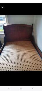 Vintage bed, Huis en Inrichting, Slaapkamer | Bedden, 190 cm of minder, Gebruikt, Overige maten, Bruin