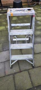 Stevige schilders trap - 4 treden, Ophalen of Verzenden, Gebruikt, Minder dan 2 meter