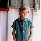 Als NIEUW! Stoere B.Nosy blouse 110/116 groen met drukknopen, B.Nosy, Overhemd of Blouse, Ophalen of Verzenden, Zo goed als nieuw