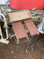 3 Ouderwetse Ladderbankjes, Gebruikt, Drie, Ophalen of Verzenden, Rood