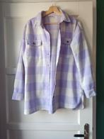 Ruitjes blouse overhemd lila, Ophalen of Verzenden, Zo goed als nieuw, Maat 36 (S), Noisy May