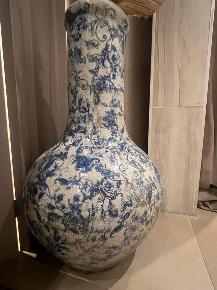 Porcelein Chineze vaas Delfs Blauw, Antiek en Kunst, Antiek | Vazen, Ophalen