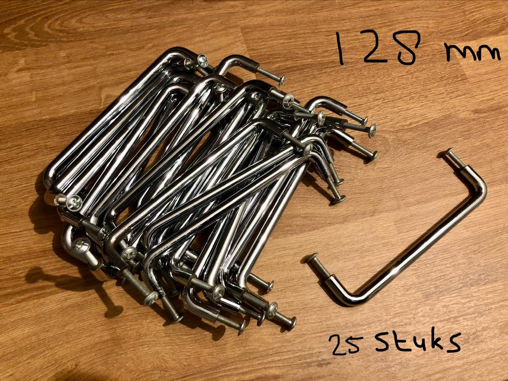 Keuken Handgrepen 128mm - 25 Stuks, Ophalen, Gebruikt