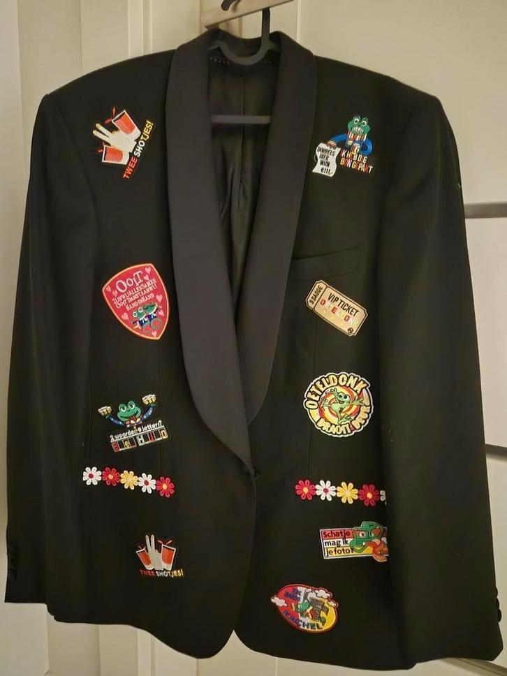 Carnaval jas oeteldonk heren M/L, Kleding | Heren, Carnavalskleding en Feestkleding, Zo goed als nieuw, Ophalen of Verzenden