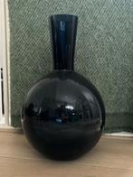 Blauwe glazen vaas, Huis en Inrichting, Ophalen, Blauw, Minder dan 50 cm, Glas