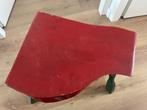 Vintage boomstam bijzettafel asymmetrisch 56x44 cm, Huis en Inrichting, Tafels | Sidetables, Gebruikt, Minder dan 50 cm, Ophalen of Verzenden