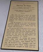 Henricus de Visser 1947 Heeswijk, Verzamelen, Bidprentjes en Rouwkaarten, Verzenden, Bidprentje