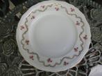 7 x Dinerbord Rheinkrone Bavaria roze roosjes en goudlusters, Antiek en Kunst, Antiek | Servies los, Ophalen of Verzenden