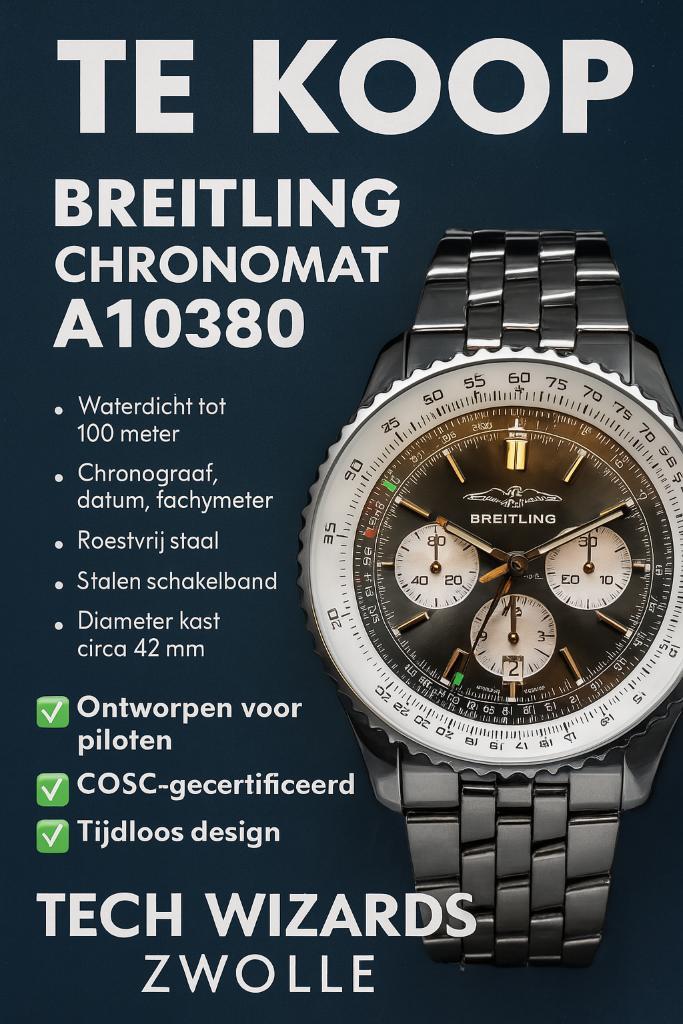 Super mooie Breitling Chronomat A10380, Sieraden, Tassen en Uiterlijk, Horloges | Heren, Zo goed als nieuw, Zakhorloge, Breitling