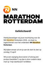 Startbewijs NN Marathon Rotterdam, Tickets en Kaartjes, Evenementen en Festivals, Eén persoon