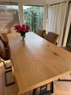 Boomstam tafel / eettafel/ bureau, Huis en Inrichting, Tafels | Eettafels, 200 cm of meer, Zo goed als nieuw, Rechthoekig, 50 tot 100 cm