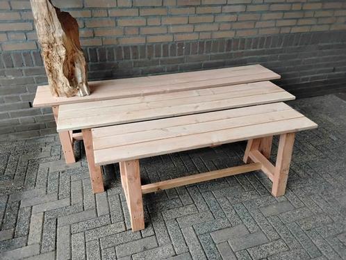 Bankjes in 3 maten, Tuin en Terras, Tuinbanken, Nieuw, Hout, Ophalen