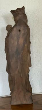 Retro imitatie hout Beeld Maria met Kind 40cm  jaren 1970, Antiek en Kunst, Kunst | Beelden en Houtsnijwerken, Ophalen of Verzenden