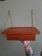 2 vintage teak hout, hang kastje, wandkasten met lade, Deens, Ophalen of Verzenden, Gebruikt