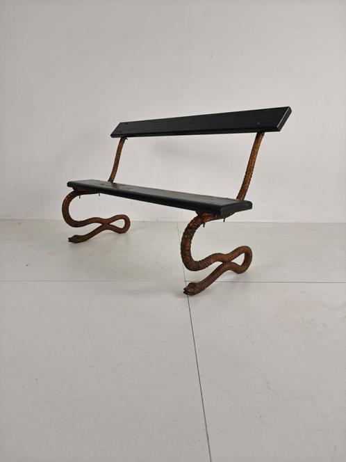 Antieke Victoriaanse Gietijzeren Slang Tuinbank-erker sizes, Antiek en Kunst, Antiek | Meubels | Stoelen en Banken, Ophalen