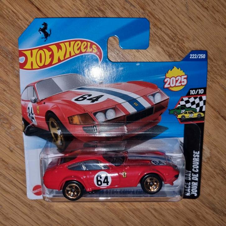 306 - Hotwheels Ferrari GTB4 Competizione in verpakking., Hobby en Vrije tijd, Modelauto's | Overige schalen, Nieuw, Auto, Ophalen of Verzenden