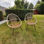 Vintage Rotan Stoeltjes Rohé, Huis en Inrichting, Stoelen, Ophalen, Gebruikt, Twee, Bruin