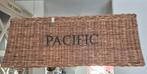 Rivièra Maison hanglamp rattan, Ophalen, Rechthoekig, Bruin, 25 tot 50 cm