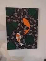 Dit schilderij van de karpers of vissen, Antiek en Kunst, Kunst | Schilderijen | Abstract, Ophalen of Verzenden