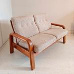 Vintage Deens bankje massief hout HS DESIGN, Ophalen, Gebruikt, Deens, Tweepersoons