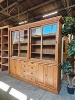 Prachtige antieke grenen winkelkast /buffetkast / boekenkast, Huis en Inrichting, Ophalen, 5 laden of meer, 200 cm of meer, Glas